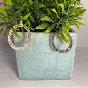Sterling silver earrings (2 pairs).  Hoop earrings are Silpada.